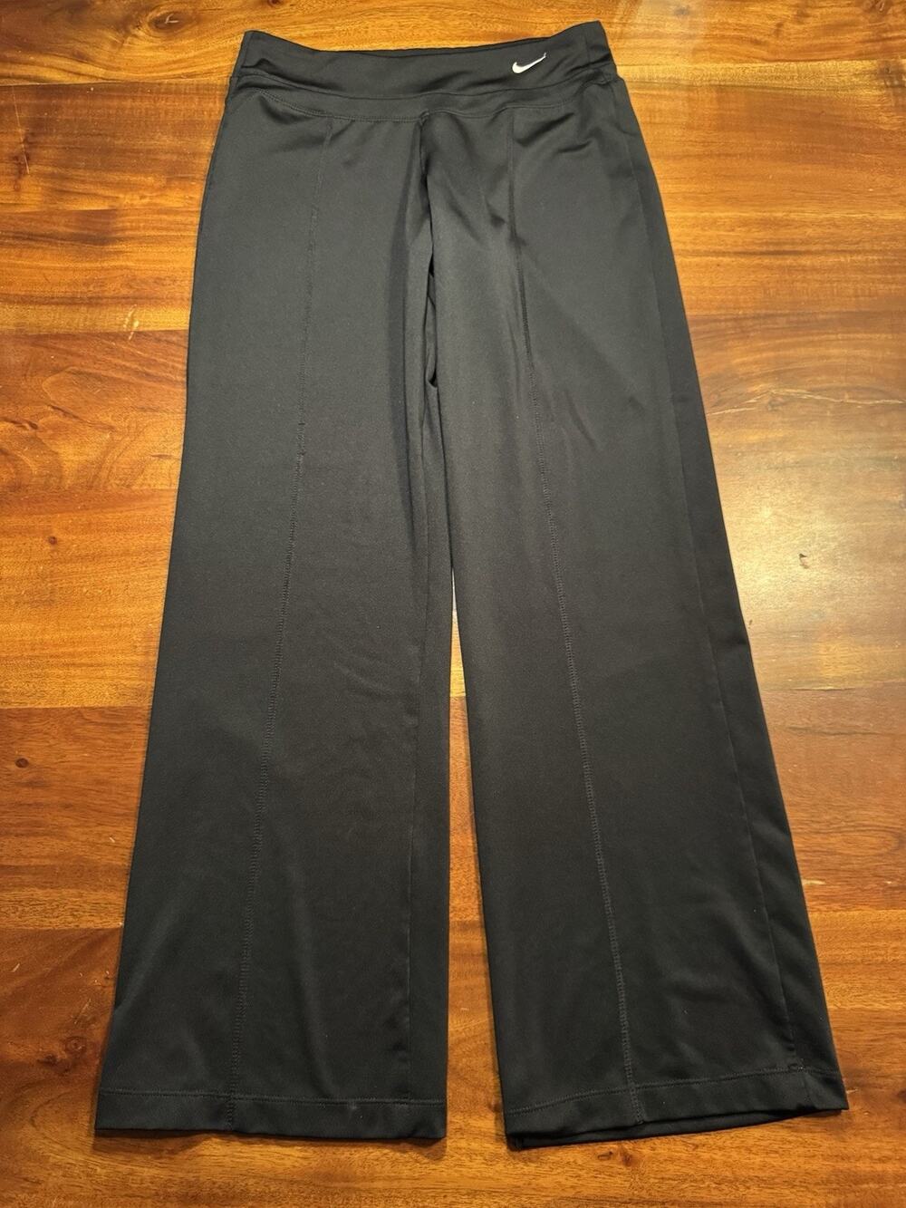 Nike Performance Women’s Black Straight Wide Legging Pants Sz SS